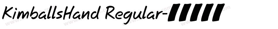 KimballsHand Regular字体转换
